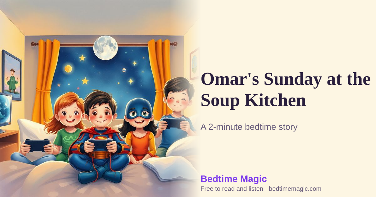 Illustration for Omar's Sunday at the Soup Kitchen