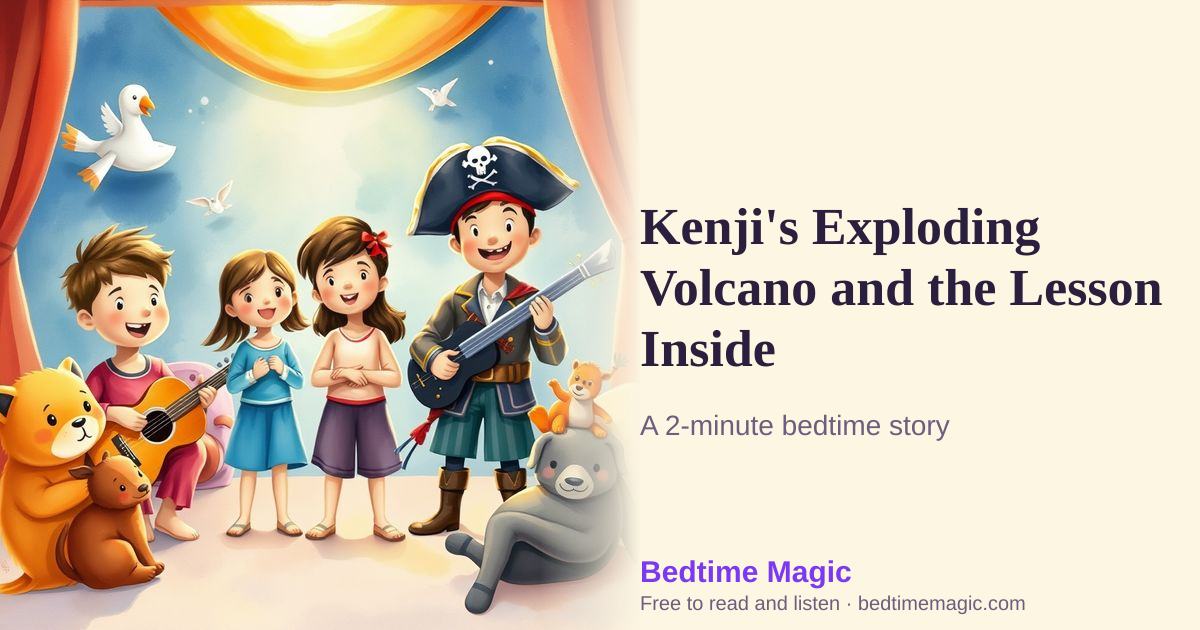 Illustration for Kenji's Exploding Volcano and the Lesson Inside