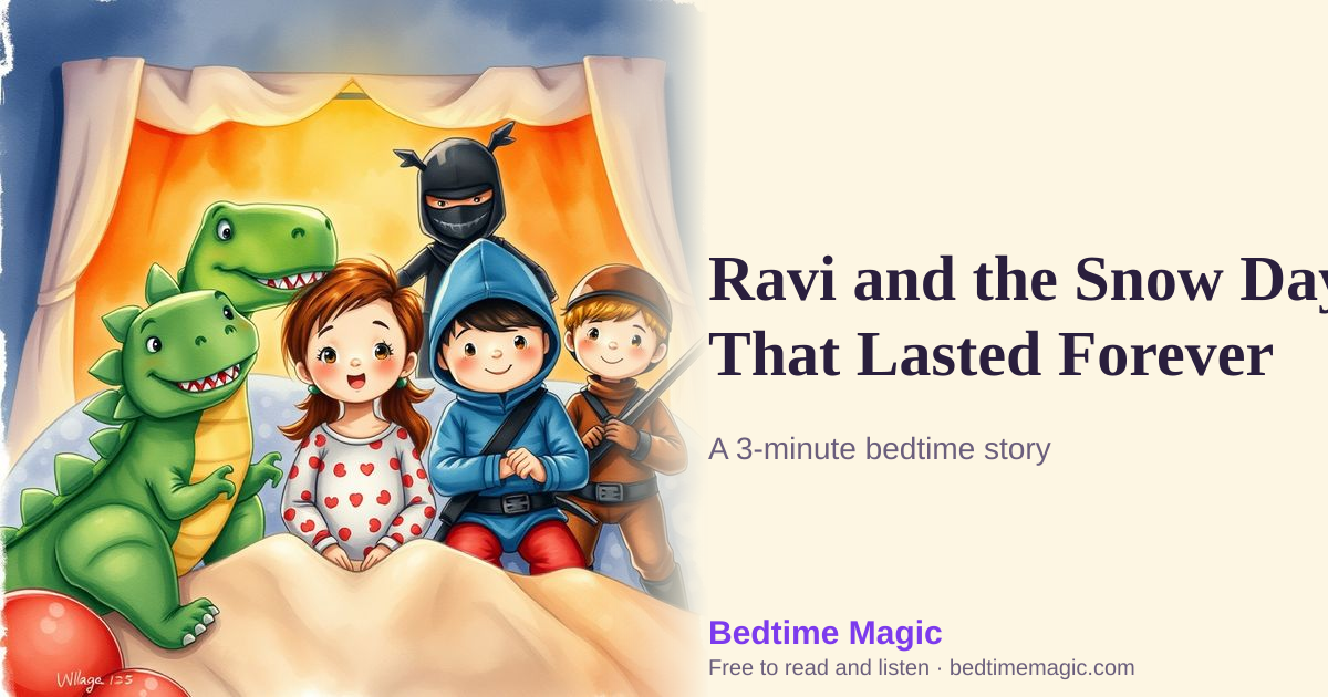 Illustration for Ravi and the Snow Day That Lasted Forever