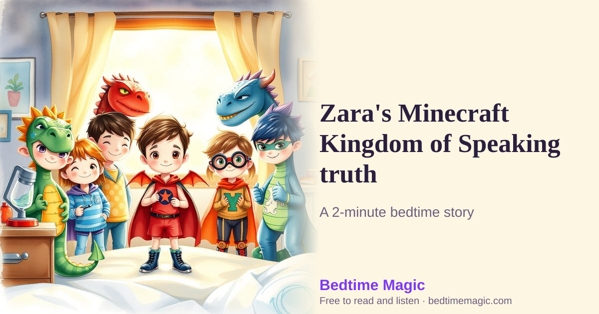 Illustration for Zara's Minecraft Kingdom of Speaking truth