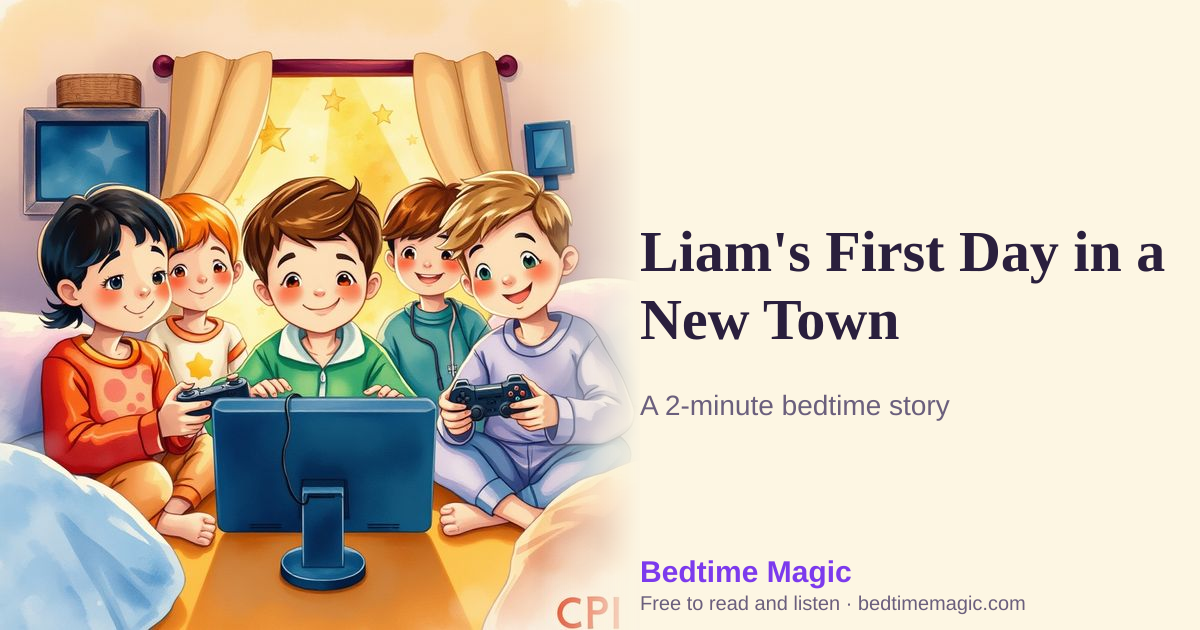 Illustration for Liam's First Day in a New Town