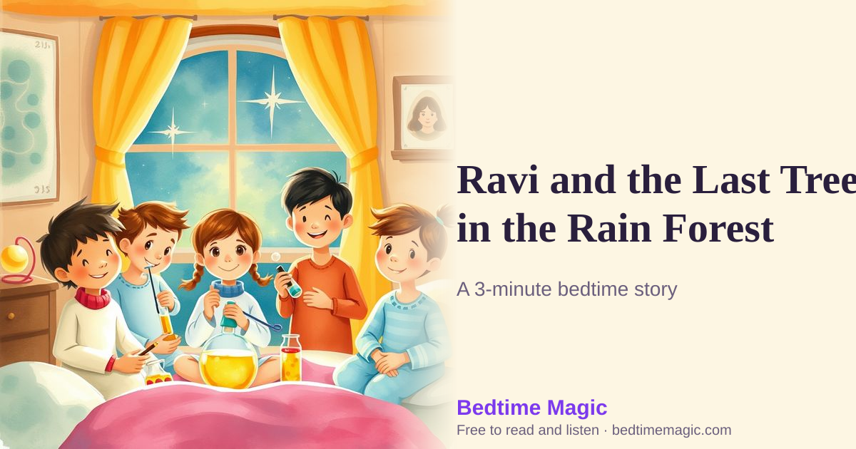 Illustration for Ravi and the Last Tree in the Rain Forest