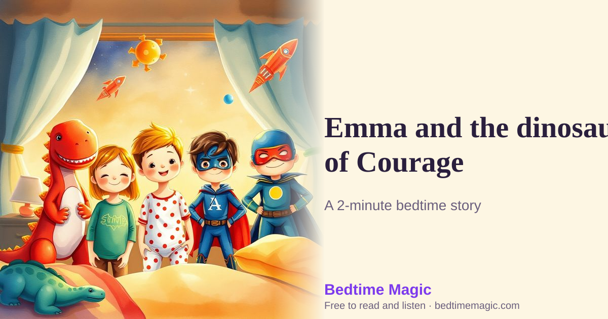 Illustration for Emma and the dinosaurs of Courage