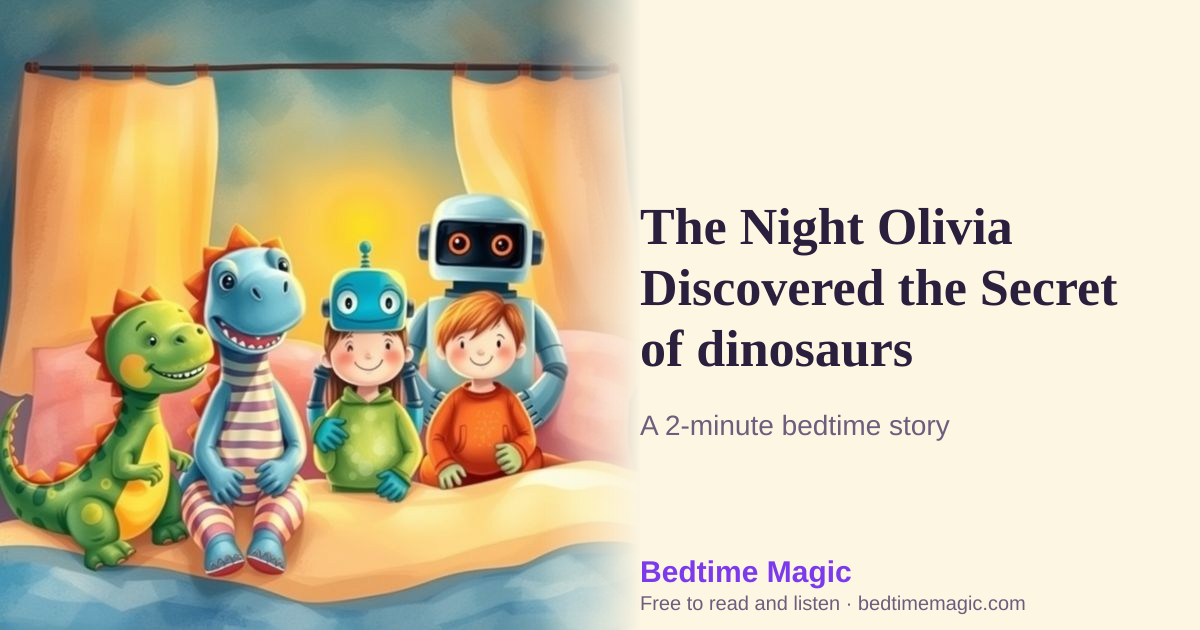 Illustration for The Night Olivia Discovered the Secret of dinosaurs