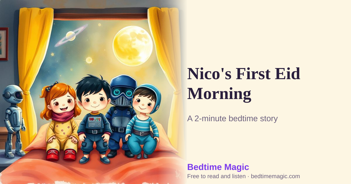 Illustration for Nico's First Eid Morning