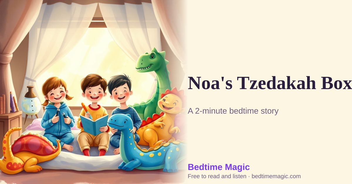 Illustration for Noa's Tzedakah Box