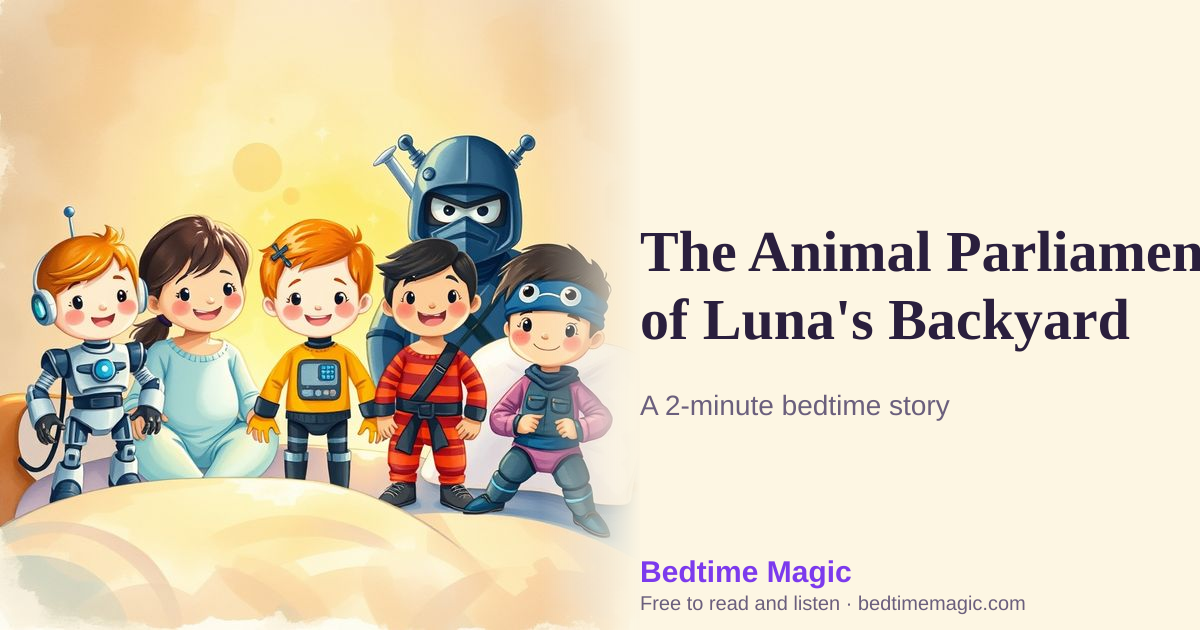 Illustration for The Animal Parliament of Luna's Backyard
