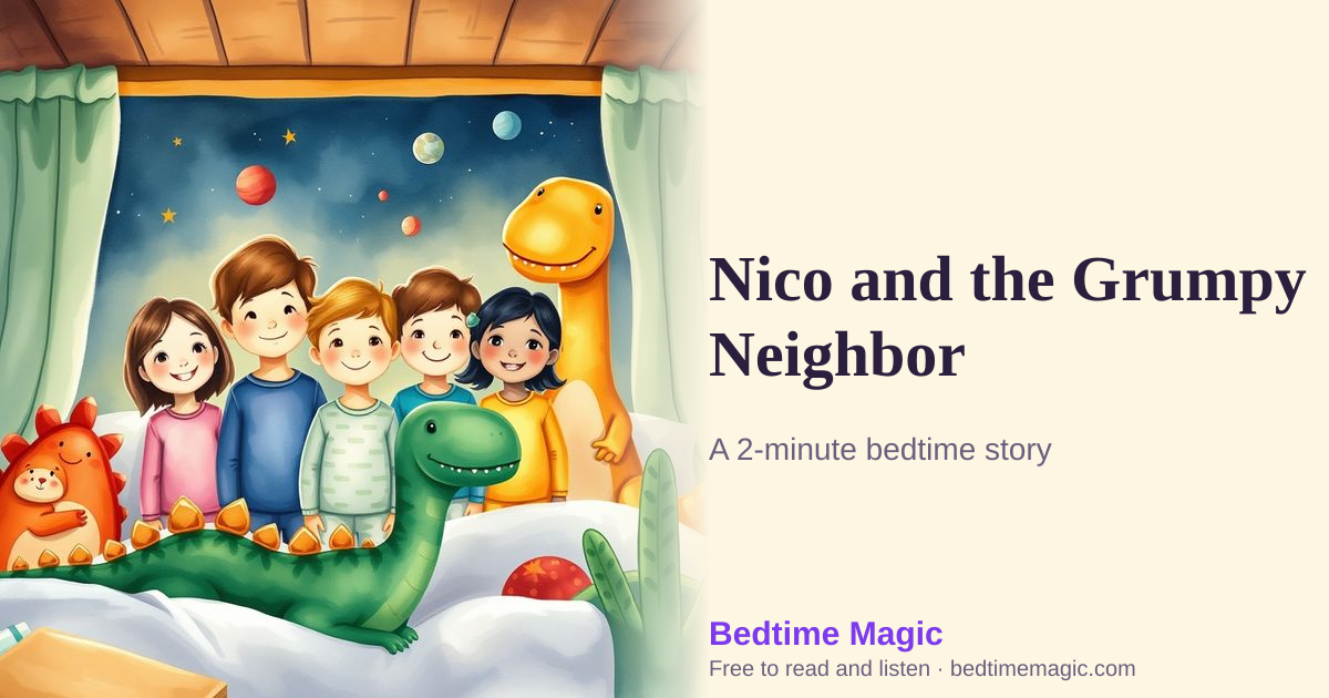 Illustration for Nico and the Grumpy Neighbor