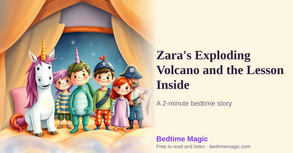 Illustration for Zara's Exploding Volcano and the Lesson Inside