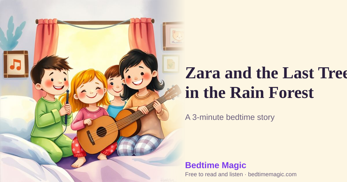 Illustration for Zara and the Last Tree in the Rain Forest