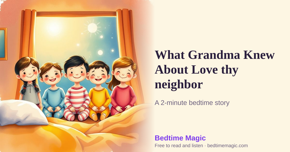 Illustration for What Grandma Knew About Love thy neighbor