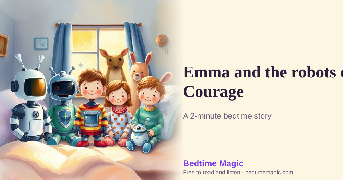 Illustration for Emma and the robots of Courage