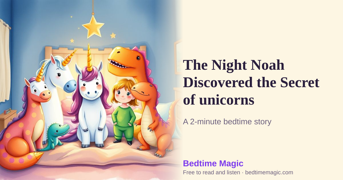 Illustration for The Night Noah Discovered the Secret of unicorns