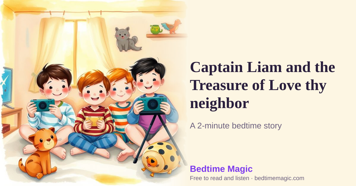 Illustration for Captain Liam and the Treasure of Love thy neighbor