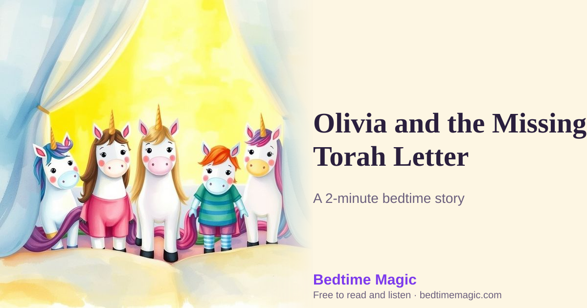 Illustration for Olivia and the Missing Torah Letter