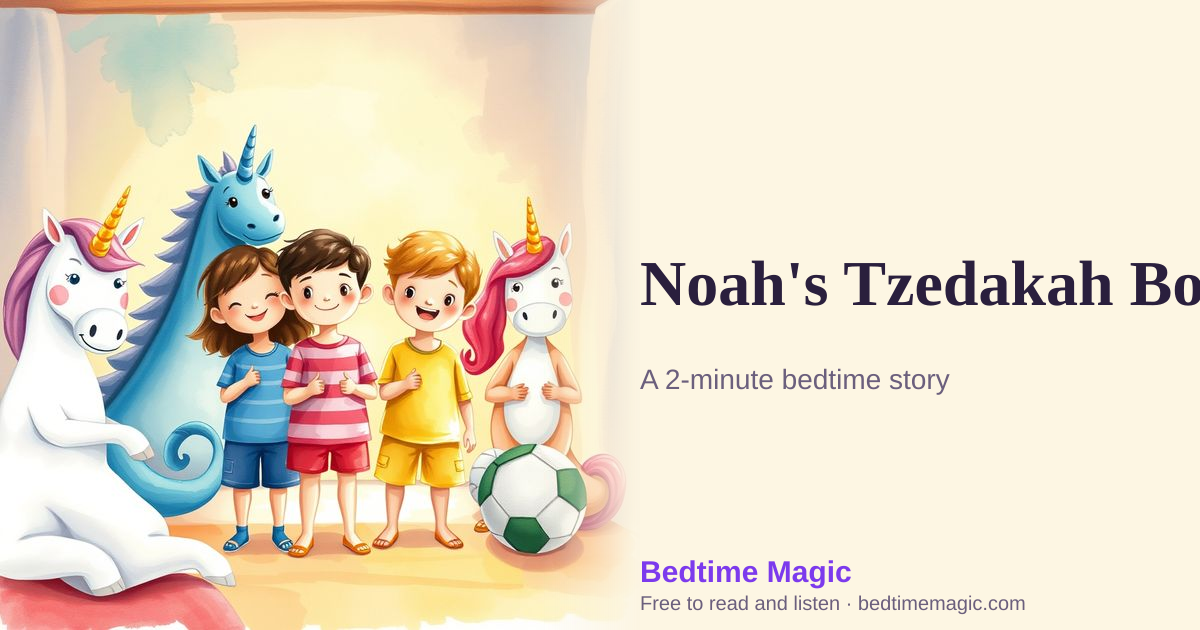 Illustration for Noah's Tzedakah Box