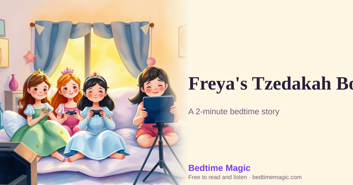 Illustration for Freya's Tzedakah Box