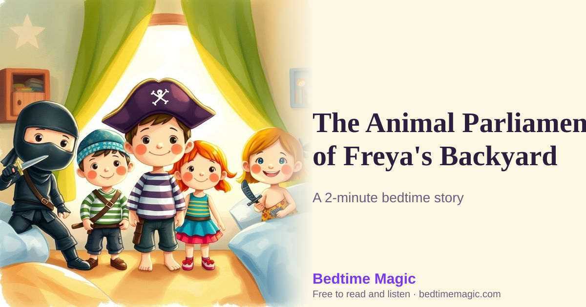 Illustration for The Animal Parliament of Freya's Backyard