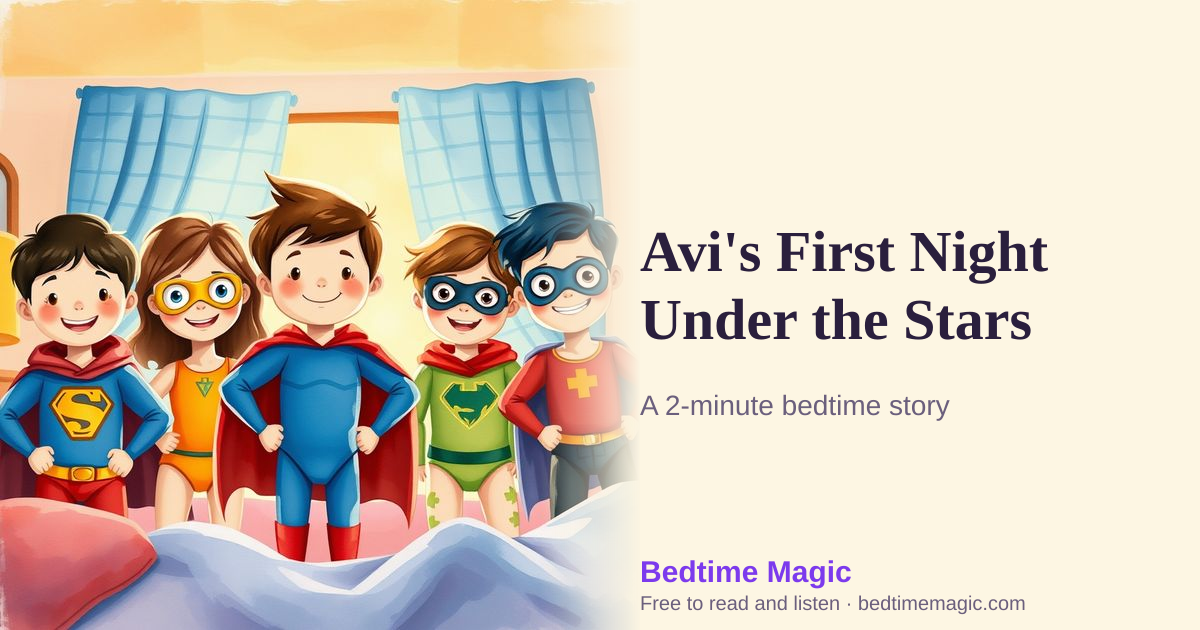 Illustration for Avi's First Night Under the Stars