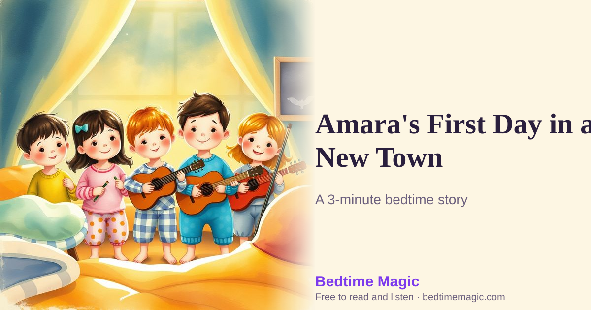 Illustration for Amara's First Day in a New Town
