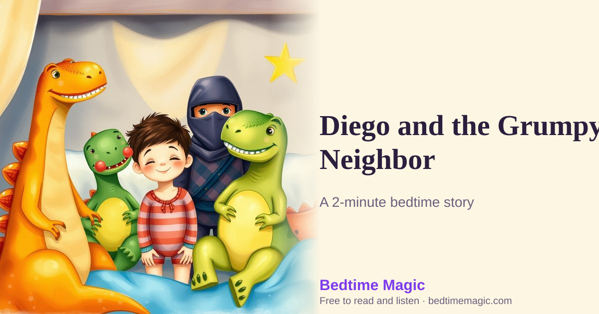 Illustration for Diego and the Grumpy Neighbor