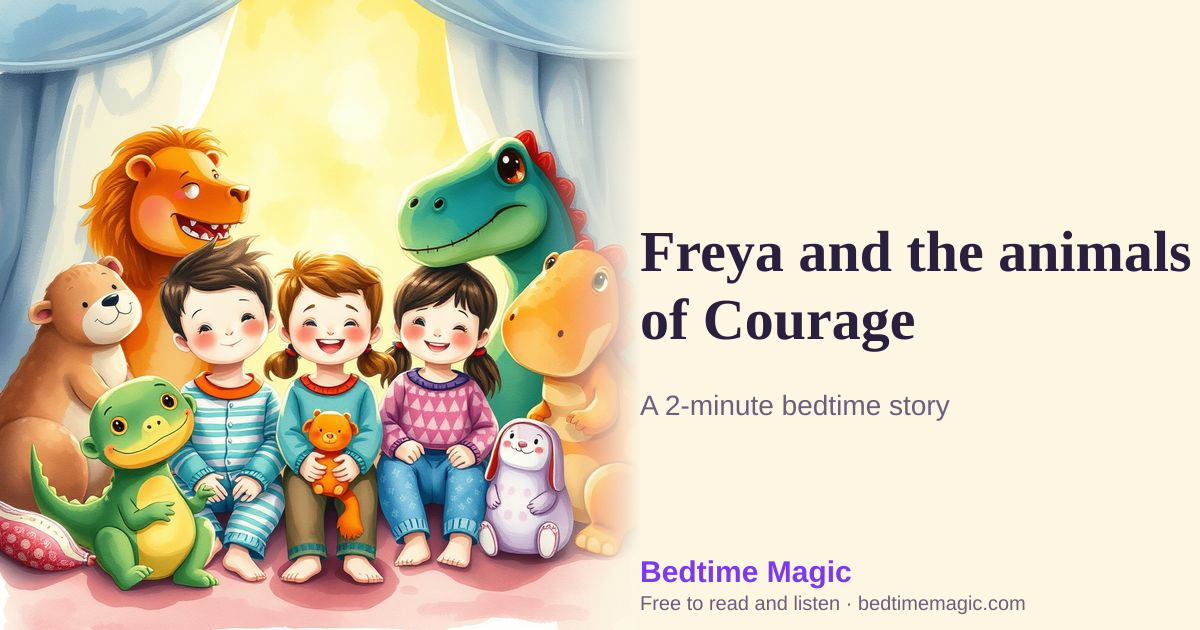 Illustration for Freya and the animals of Courage