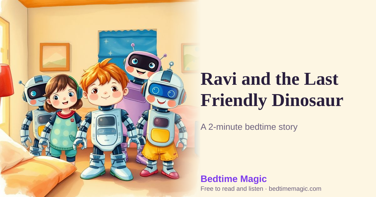 Illustration for Ravi and the Last Friendly Dinosaur