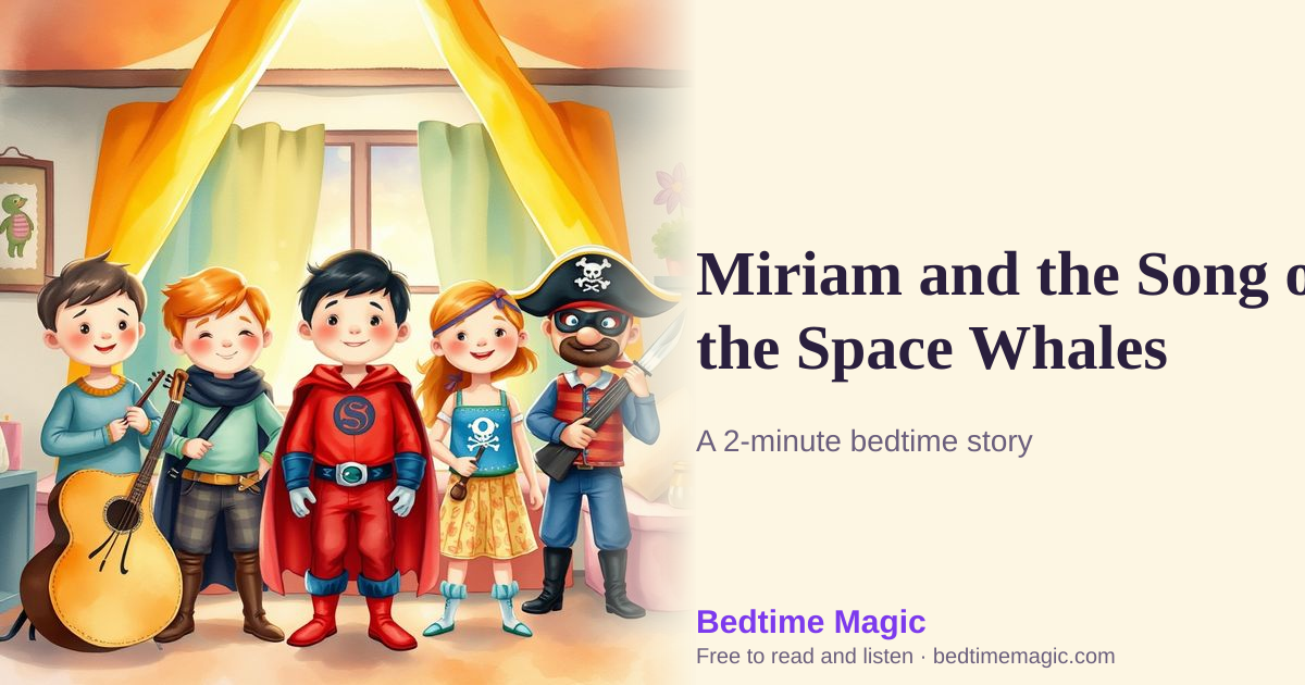 Illustration for Miriam and the Song of the Space Whales
