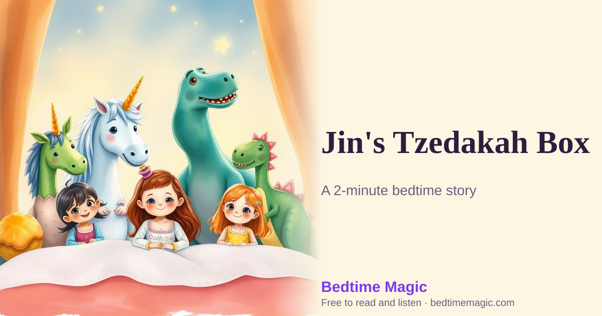 Illustration for Jin's Tzedakah Box