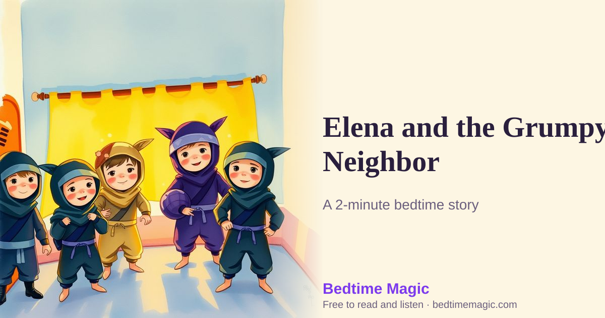 Illustration for Elena and the Grumpy Neighbor