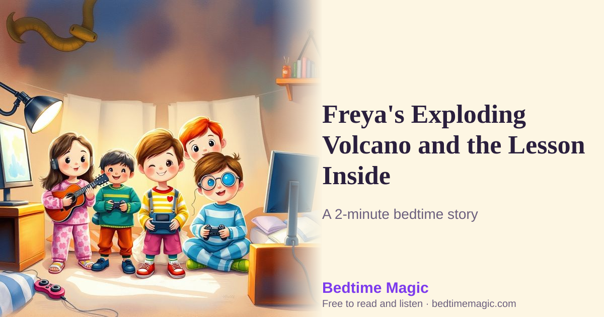 Illustration for Freya's Exploding Volcano and the Lesson Inside
