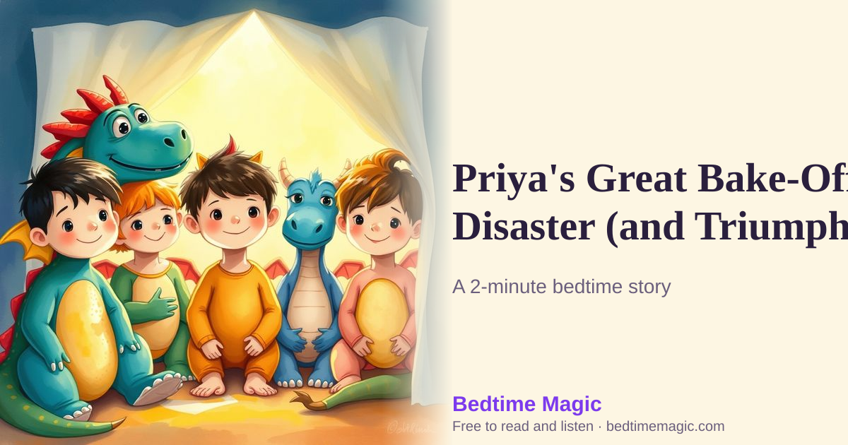 Illustration for Priya's Great Bake-Off Disaster (and Triumph)