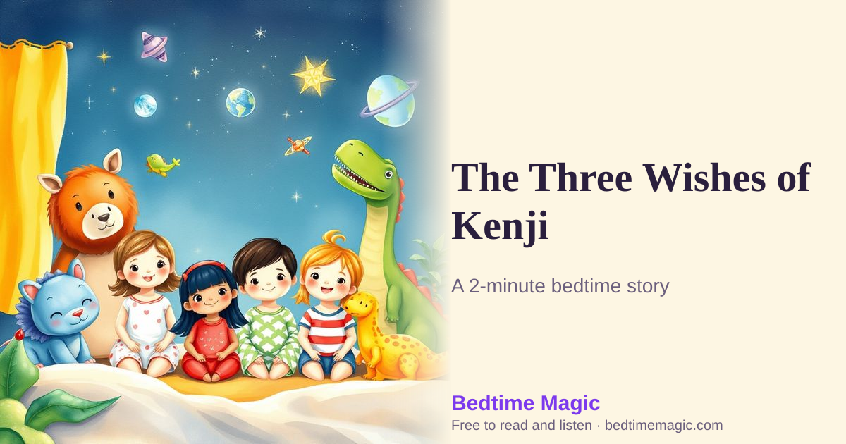 Illustration for The Three Wishes of Kenji