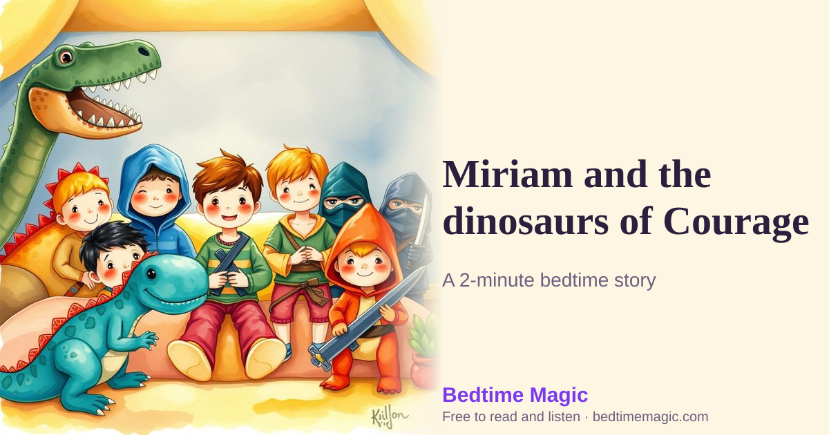 Illustration for Miriam and the dinosaurs of Courage