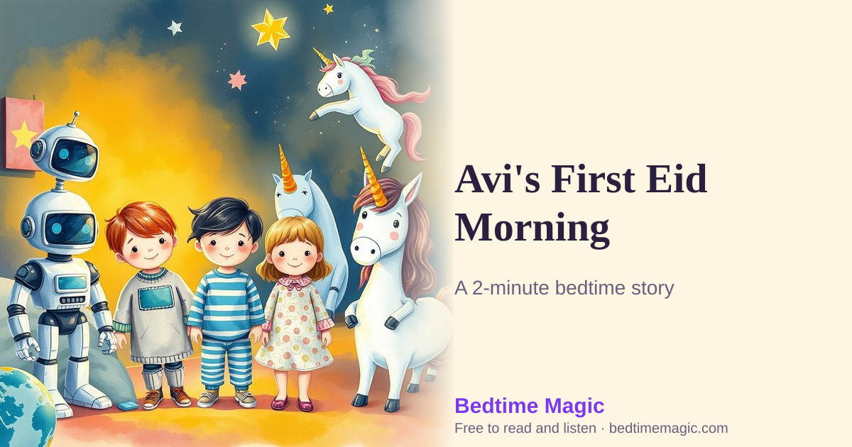 Illustration for Avi's First Eid Morning