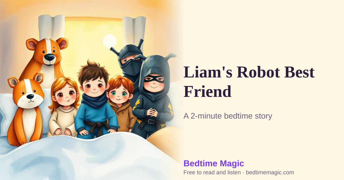 Illustration for Liam's Robot Best Friend