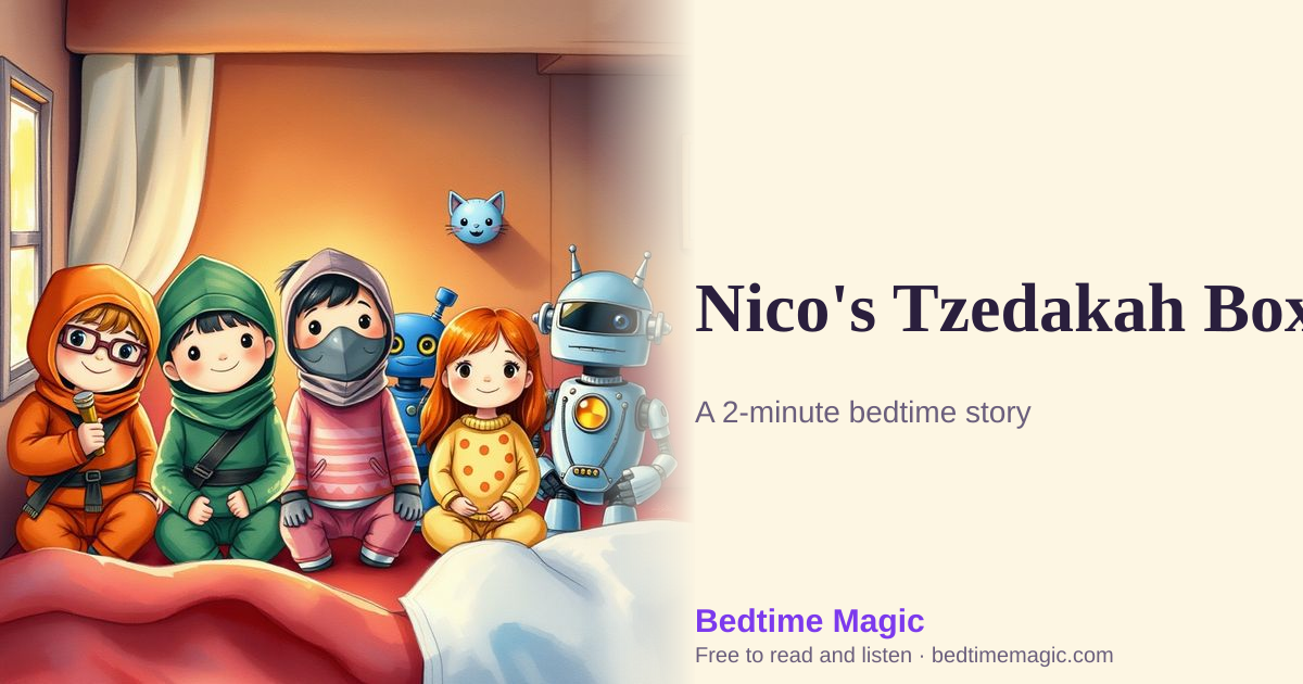 Illustration for Nico's Tzedakah Box