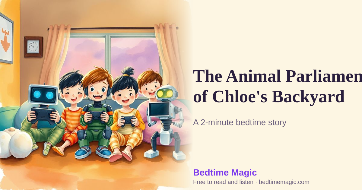 Illustration for The Animal Parliament of Chloe's Backyard