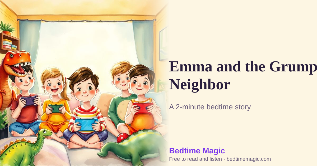 Illustration for Emma and the Grumpy Neighbor