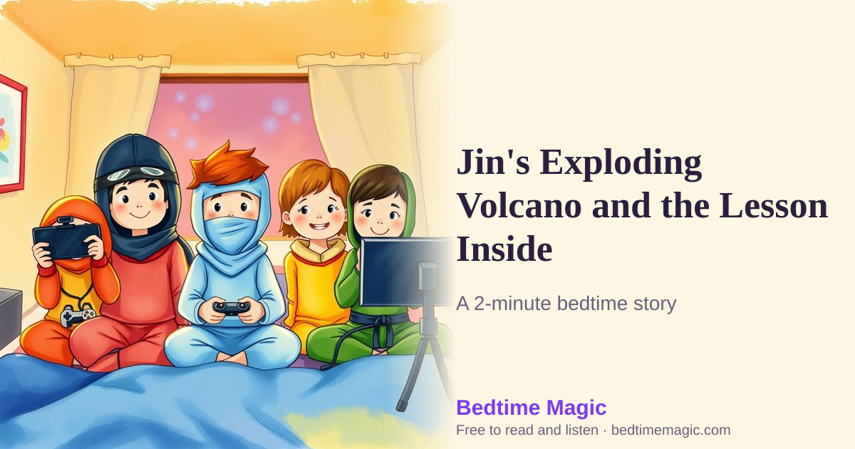 Illustration for Jin's Exploding Volcano and the Lesson Inside