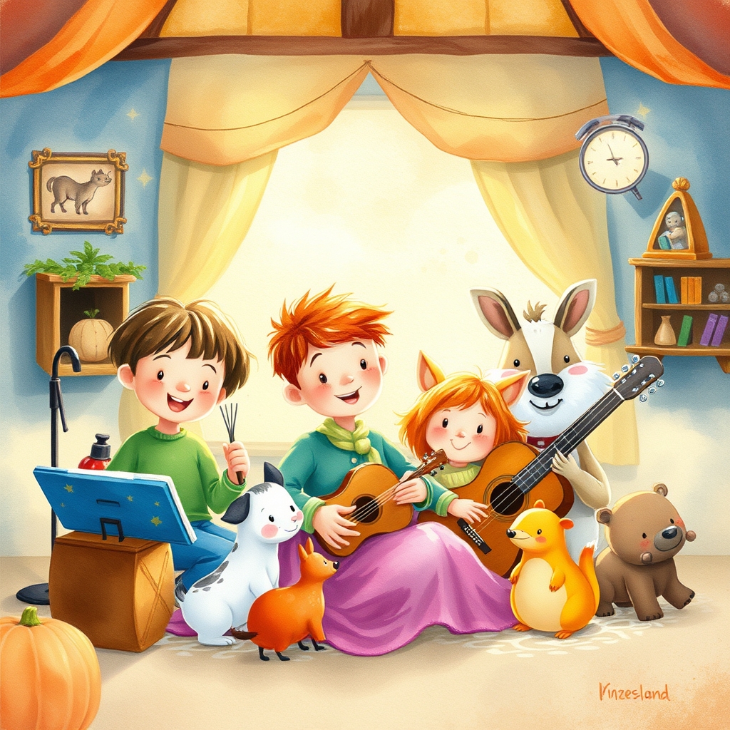 Illustration for Princess Penny and the Harp That Only Worked Backward
