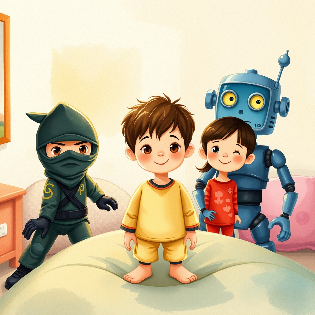 Illustration for Asher's First Day in a New Town