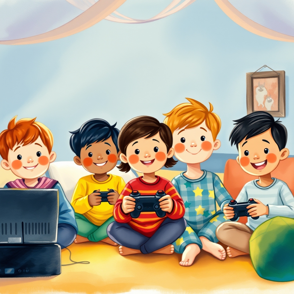 Illustration for Leo and the video games of Courage
