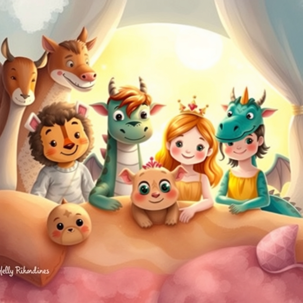 Illustration for Jin and the animals of Courage